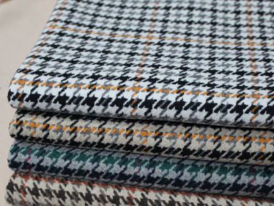 Thick houndstooth woolen